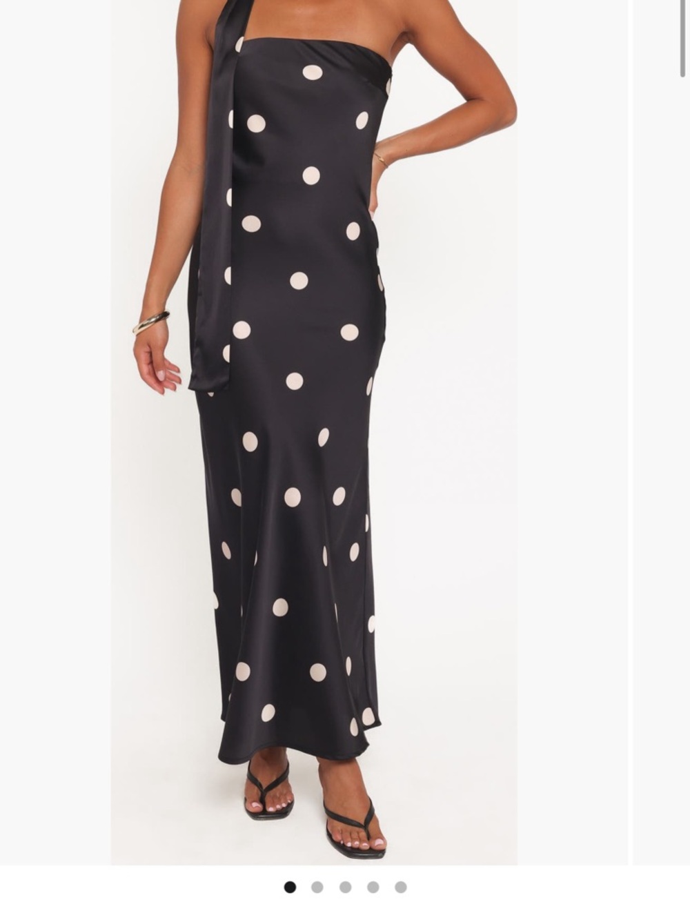 Petal & Pup Black Midi Dress with White Polka Dots